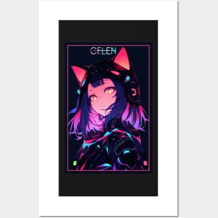 Anime Cat Girl | Quality Anime Design | Chibi Cat Girl Miaw | Manga Anime Art Posters and Art